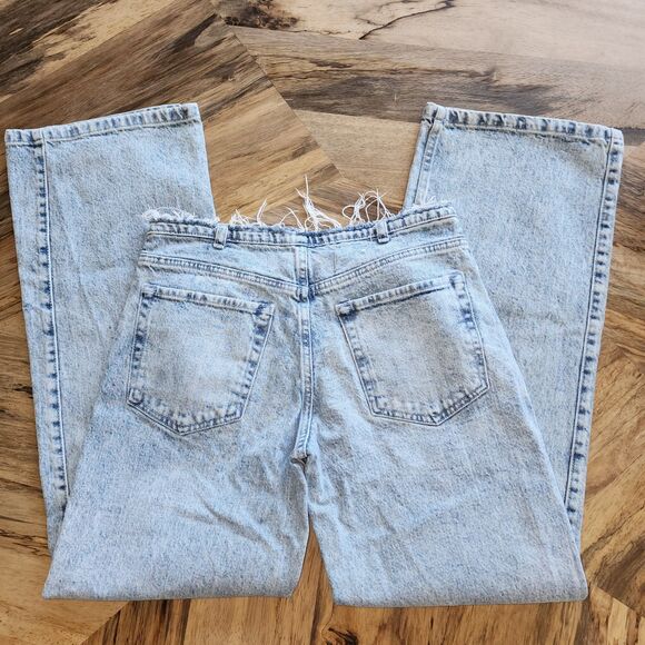 Social Tourist Low Rise Ripped Acid Washed Jeans Sz W26 - Picture 2 of 11